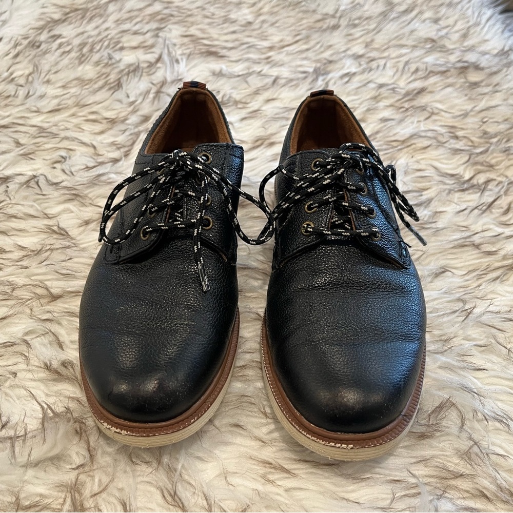 FLORSHEIM - Quality Leather Oxford Dress Shoes - Boys Black 2M - Supacush Jr